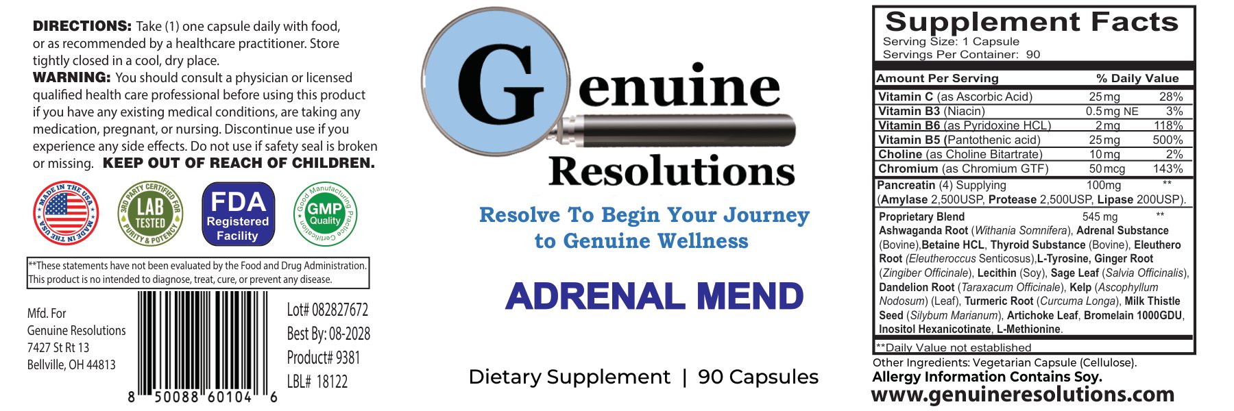 Adrenal MEND - 90ct