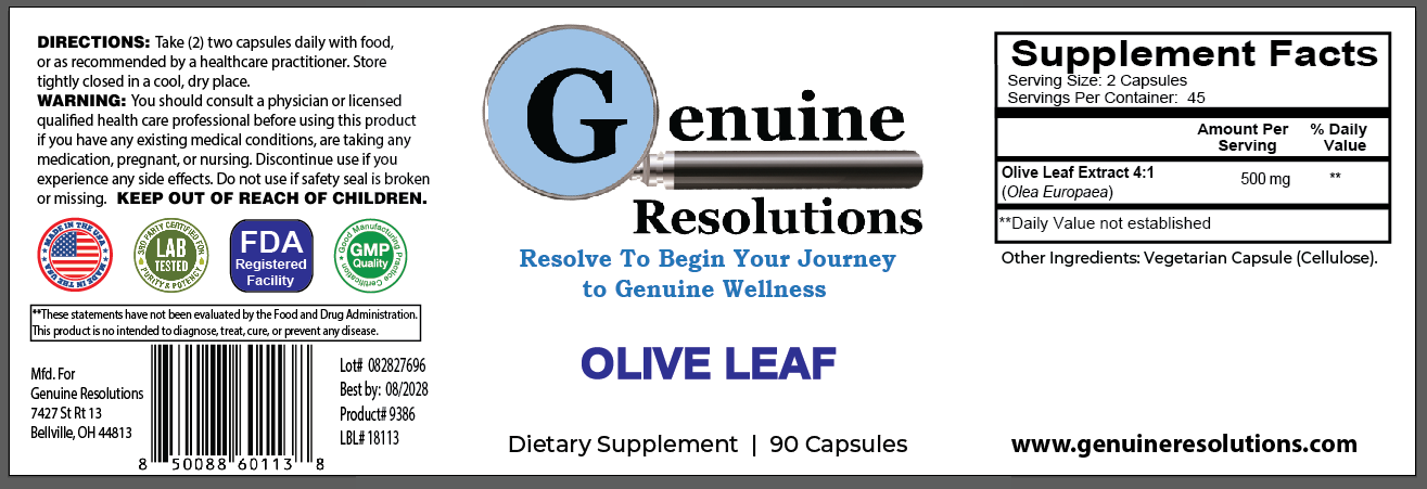 Olive Leaf - 90ct